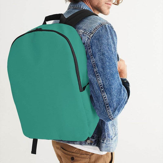 Deep Clear Blue-Green Waterproof Backpack (BG-CL-DE) - Man CloseUp