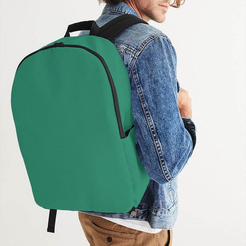 Deep Clear Blue-Green Waterproof Backpack (BGG1-CL-DE) - Man CloseUp