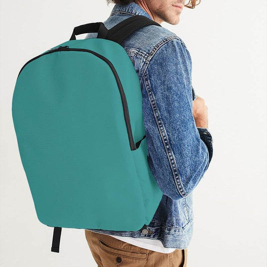 Deep Clear Blue-Green Waterproof Backpack (CBG2-CL-DE) - Man CloseUp