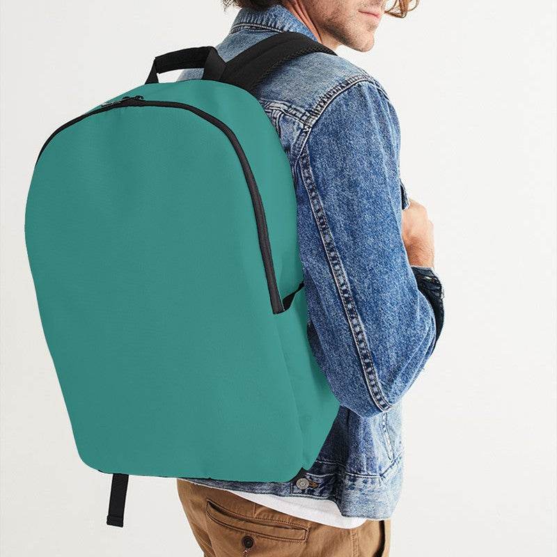 Deep Clear Blue-Green Waterproof Backpack (CBG3-CL-DE) - Man CloseUp