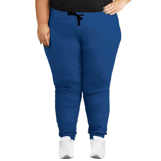 Deep Clear Blue Joggers PLUS (IB2-CL-DE) - Woman Front PLUS
