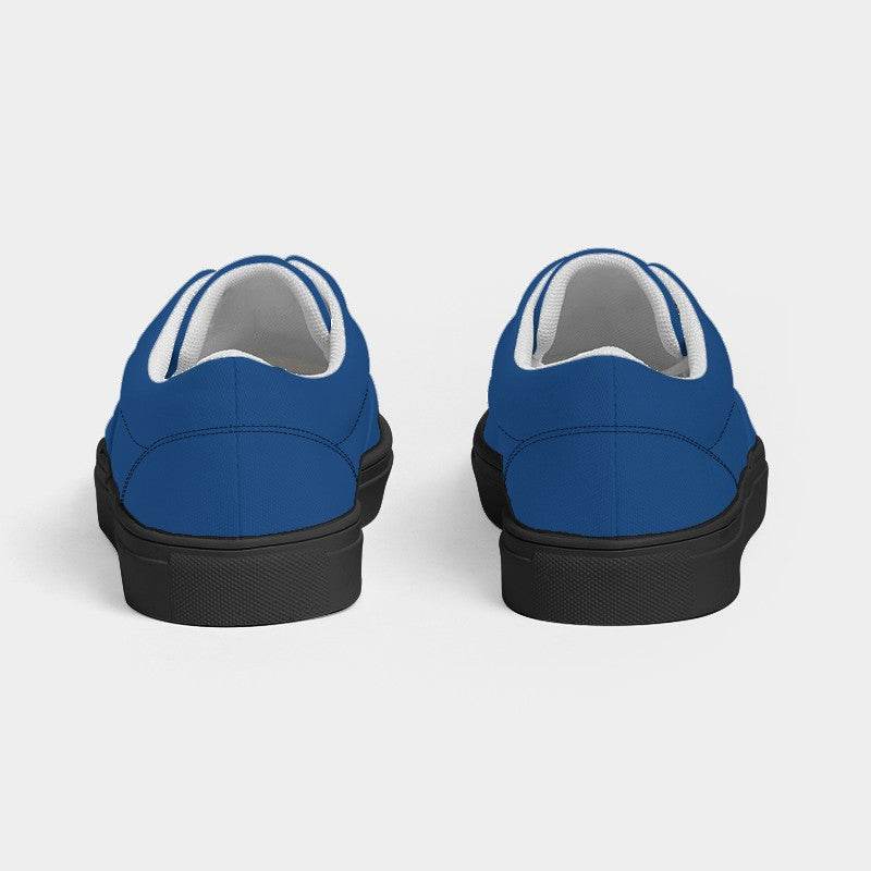 Deep Clear Blue Men's Canvas Sneakers (IB2-CL-DE) - Back