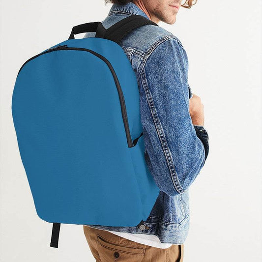 Deep Clear Blue Waterproof Backpack (B-CL-DE) - Man CloseUp