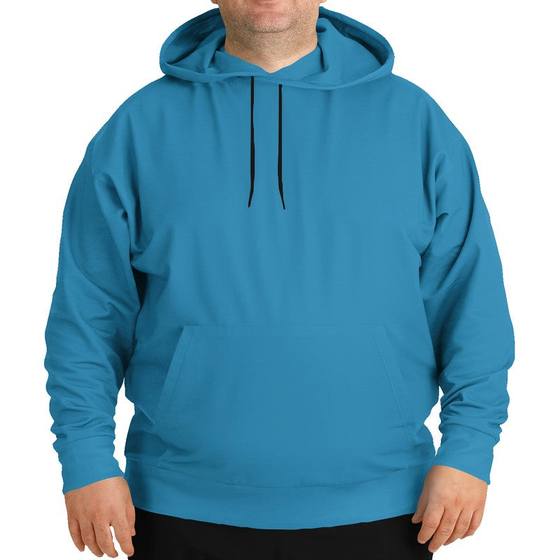Deep Clear Cyan Hoodie PLUS (BC1-CL-DE) - Man Front PLUS