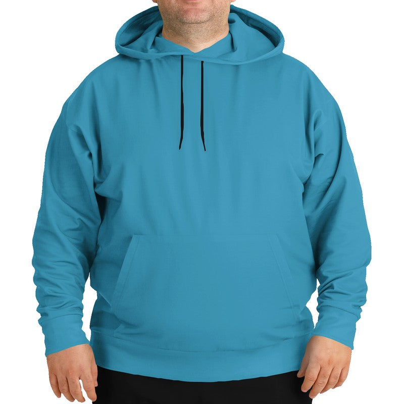 Deep Clear Cyan Hoodie PLUS (BC2-CL-DE) - Man Front PLUS