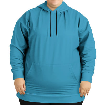 Deep Clear Cyan Hoodie PLUS (BC2-CL-DE) - Woman Front PLUS