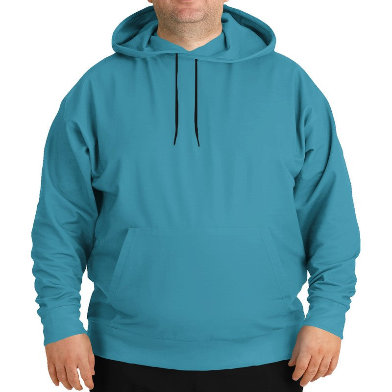 Deep Clear Cyan Hoodie PLUS (BC3-CL-DE) - Man Front PLUS