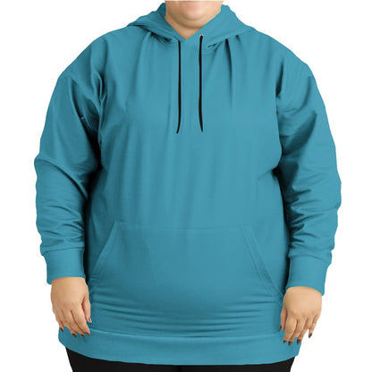 Deep Clear Cyan Hoodie PLUS (BC3-CL-DE) - Woman Front PLUS
