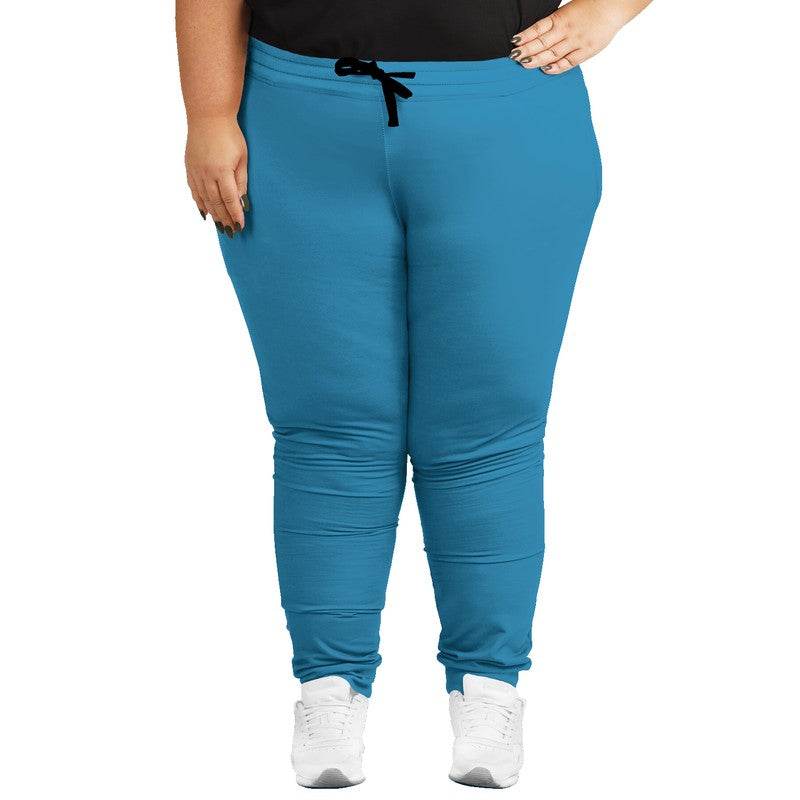 Deep Clear Cyan Joggers PLUS (BC1-CL-DE) - Woman Front PLUS