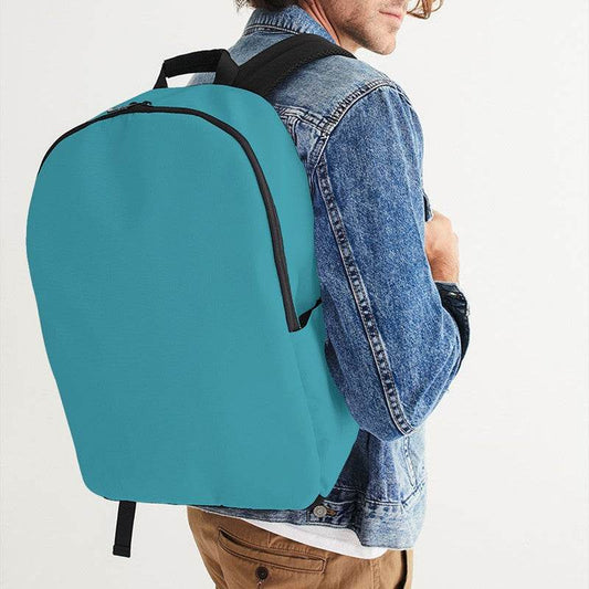 Deep Clear Cyan Waterproof Backpack (C-CL-DE) - Man CloseUp