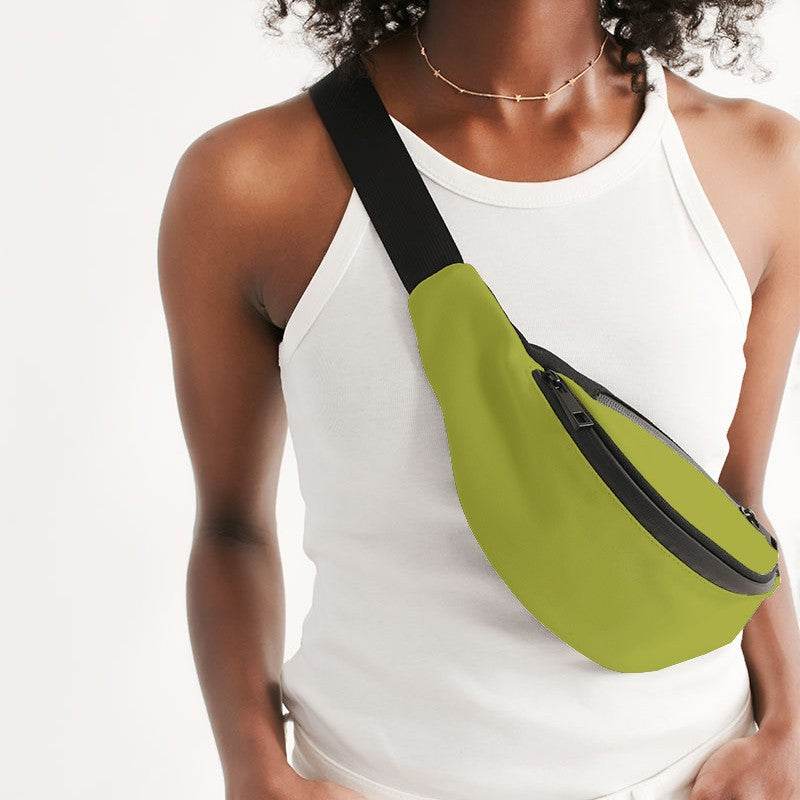 Deep Clear Lime Belt Bag (LY1-CL-DE) - Woman Front CloseUp