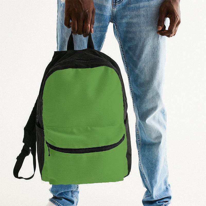 Deep Clear Lime Canvas Backpack (GL2-CL-DE) - Man Holding