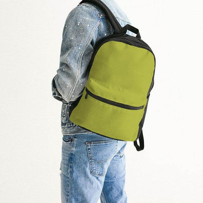 Deep Clear Lime Canvas Backpack (LY1-CL-DE) - Man Back CloseUp