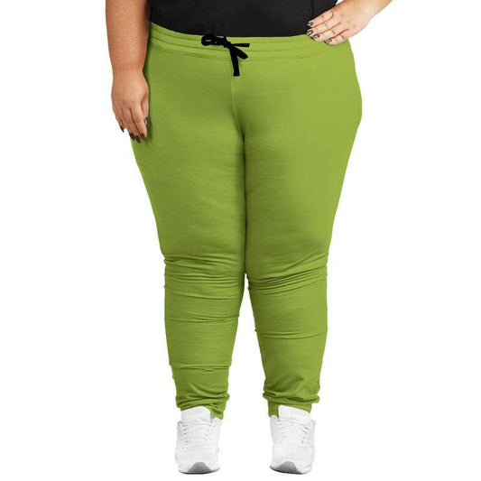 Deep Clear Lime Joggers PLUS (L-CL-DE) - Woman Front PLUS