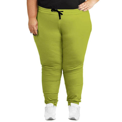 Deep Clear Lime Joggers PLUS (LY1-CL-DE) - Woman Front PLUS