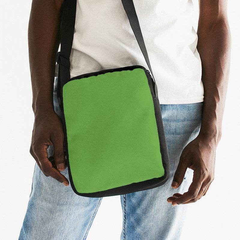 Deep Clear Lime Messenger Pouch (GL2-CL-DE) - Man Front CloseUp