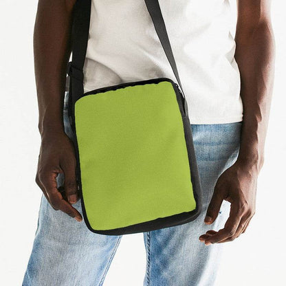 Deep Clear Lime Messenger Pouch (L-CL-DE) - Man Front CloseUp
