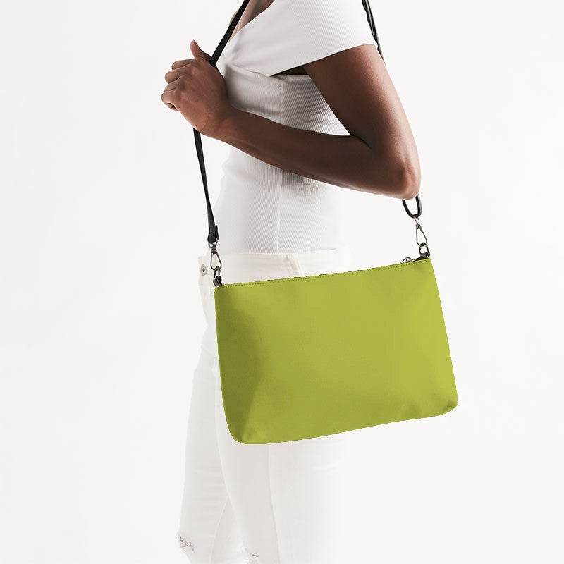 Deep Clear Lime Zip Pouch (LY1-CL-DE) - Side CloseUp