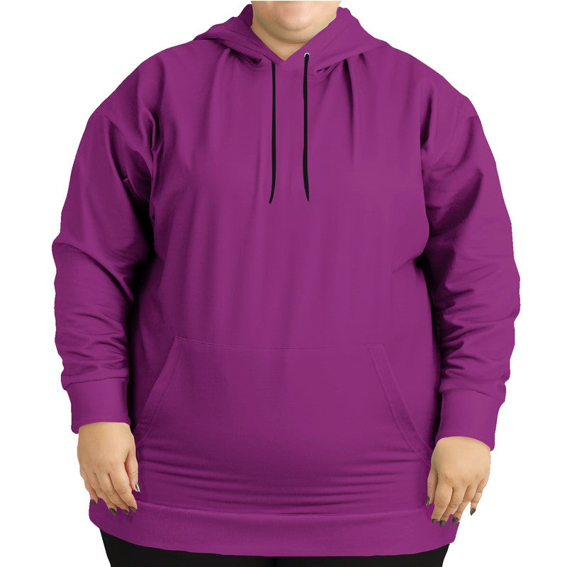 Deep Clear Magenta Hoodie PLUS (PIM3-CL-DE) - Woman Front PLUS