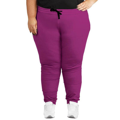 Deep Clear Magenta Joggers PLUS (PIM2-CL-DE) - Woman Front PLUS