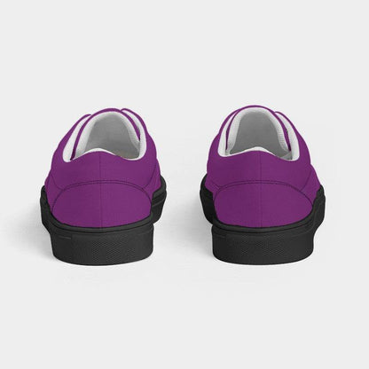 Deep Clear Magenta Men's Canvas Sneakers (M-CL-DE) - Back