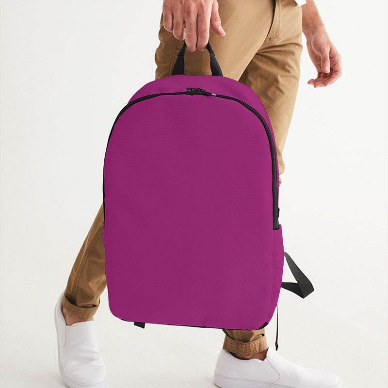 Deep Clear Magenta Waterproof Backpack (PIM2-CL-DE) - Man Holding CloseUp