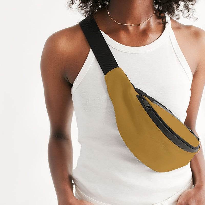 Deep Clear Orange Belt Bag (YO2-CL-DE) - Woman Front CloseUp