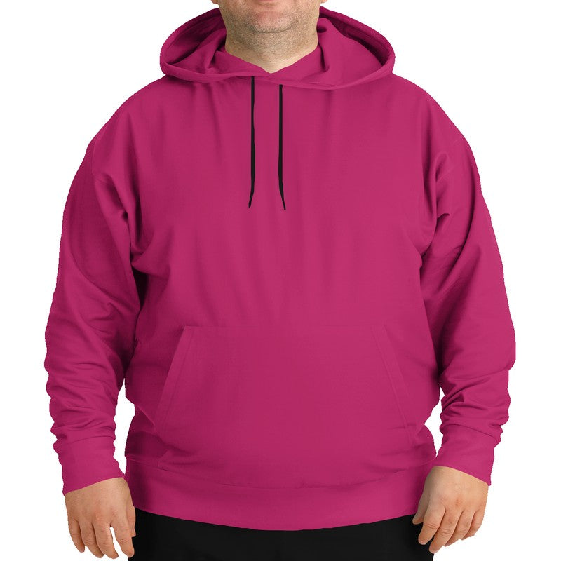 Deep Clear Pink Hoodie PLUS (PI-CL-DE) - Man Front PLUS