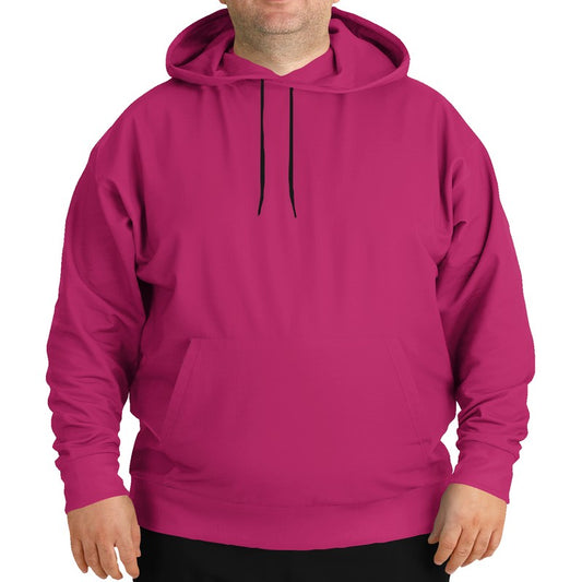 Deep Clear Pink Hoodie PLUS (PI-CL-DE) - Man Front PLUS