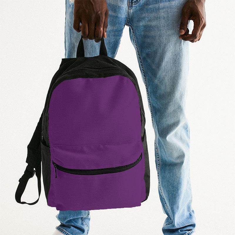Deep Clear Purple Canvas Backpack (MPU1-CL-DE) - Man Holding