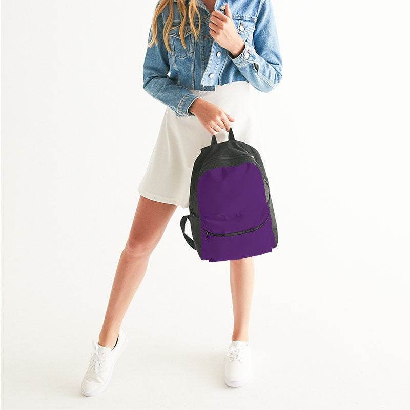 Deep Clear Purple Canvas Backpack (MPU2-CL-DE) - Woman