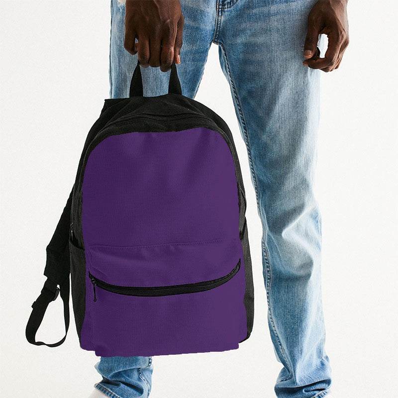 Deep Clear Purple Canvas Backpack (MPU3-CL-DE) - Man Holding