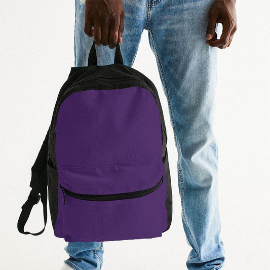 Deep Clear Purple Canvas Backpack (MPU3-CL-DE) - Man Holding