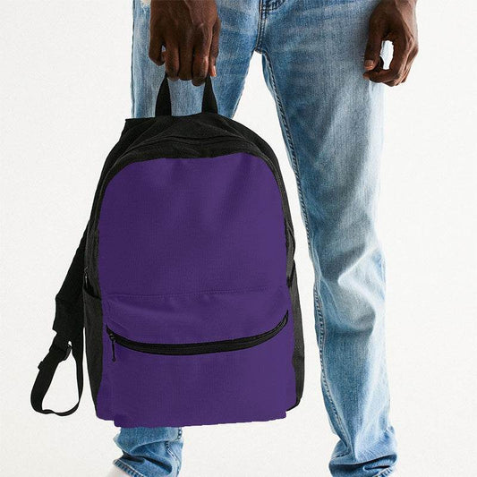 Deep Clear Purple Canvas Backpack (PU-CL-DE) - Man Holding