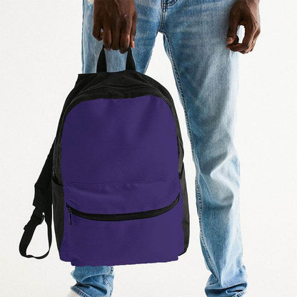 Deep Clear Purple Canvas Backpack (PUI1-CL-DE) - Man Holding