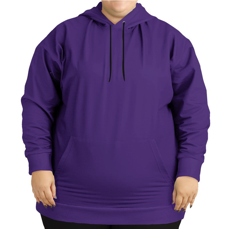 Deep Clear Purple Hoodie PLUS (PU-CL-DE) - Woman Front PLUS