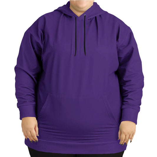 Deep Clear Purple Hoodie PLUS (PU-CL-DE) - Woman Front PLUS