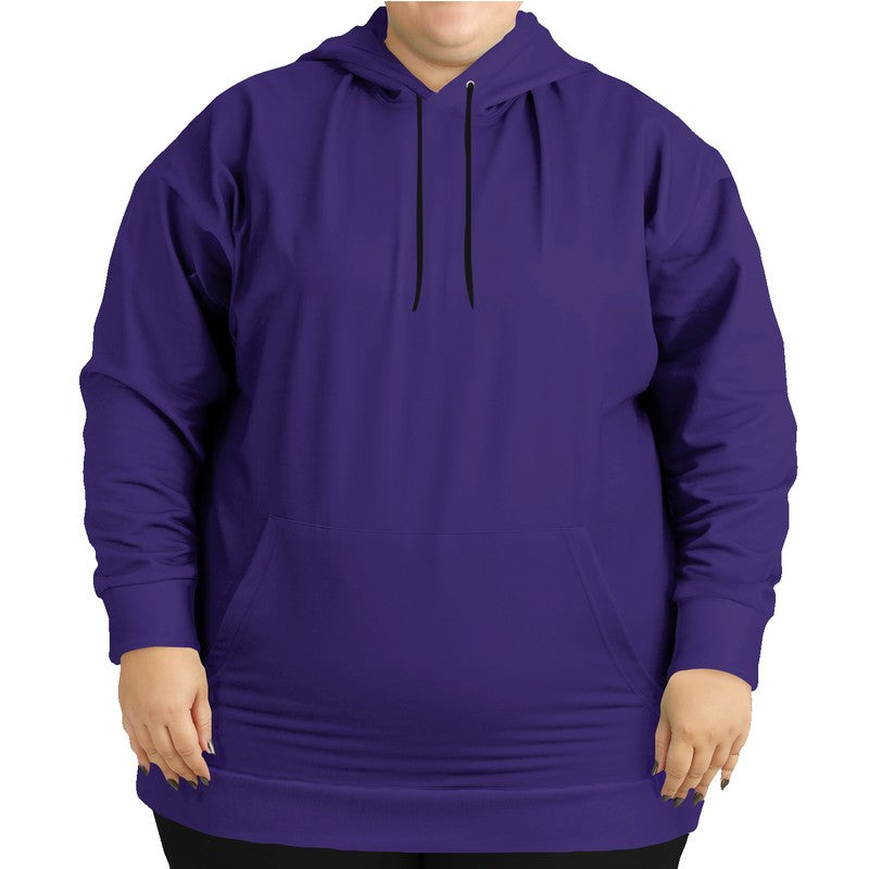 Deep Clear Purple Hoodie PLUS (PUI1-CL-DE) - Woman Front PLUS