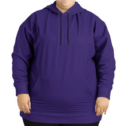 Deep Clear Purple Hoodie PLUS (PUI1-CL-DE) - Woman Front PLUS