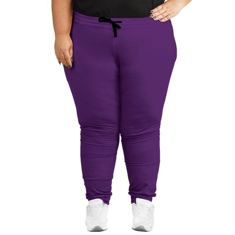 Deep Clear Purple Joggers PLUS (MPU2-CL-DE) - Woman Front PLUS