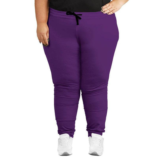 Deep Clear Purple Joggers PLUS (MPU2-CL-DE) - Woman Front PLUS