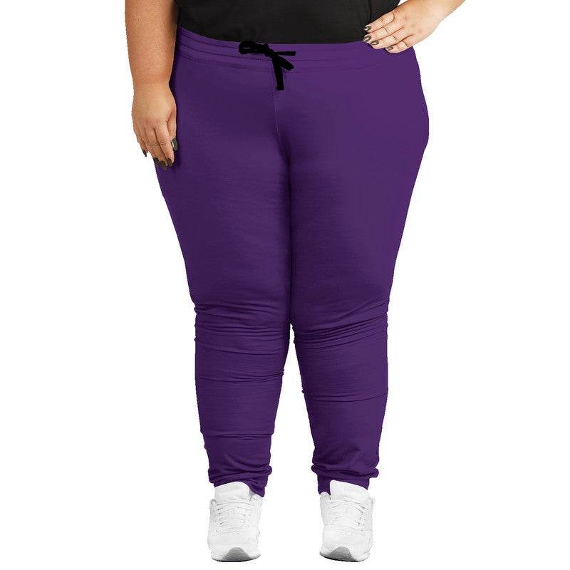 Deep Clear Purple Joggers PLUS (MPU3-CL-DE) - Woman Front PLUS