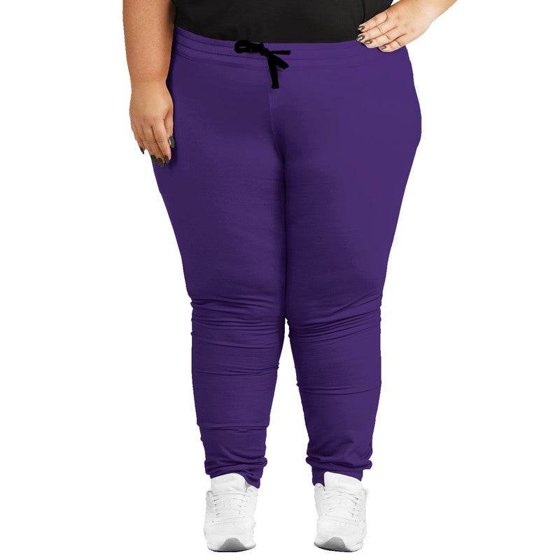 Deep Clear Purple Joggers PLUS (PU-CL-DE) - Woman Front PLUS