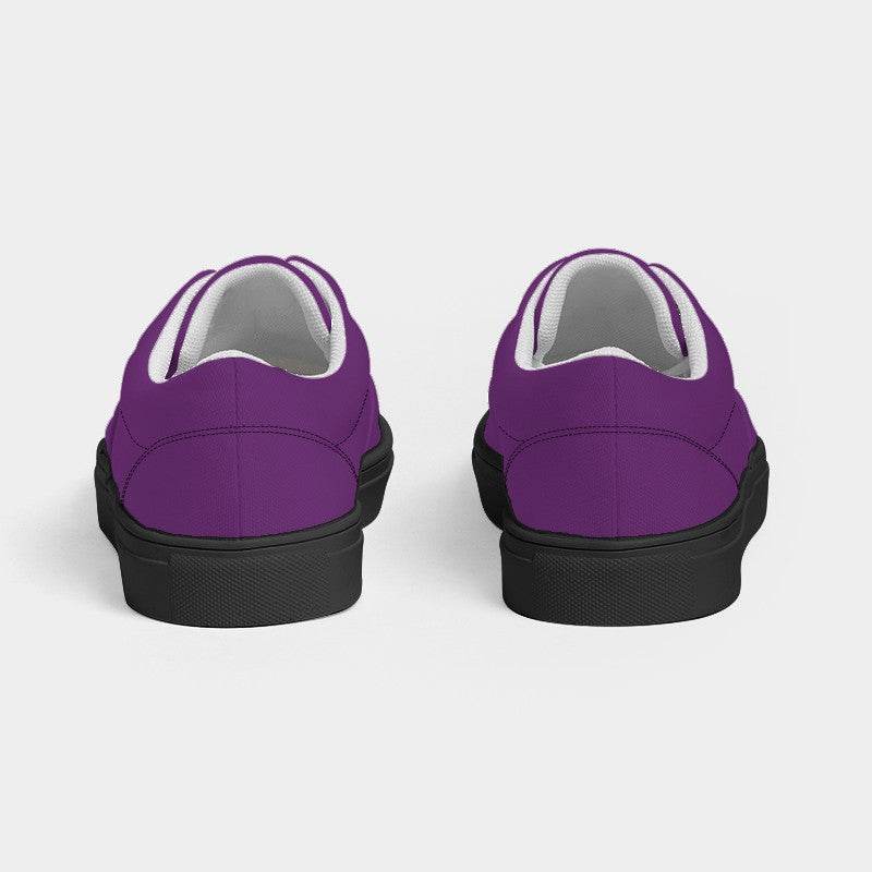 Deep Clear Purple Men's Canvas Sneakers (MPU1-CL-DE) - Back