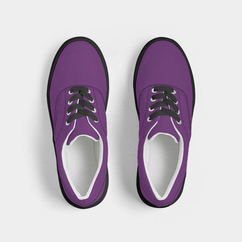 Deep Clear Purple Men's Canvas Sneakers (MPU1-CL-DE) - Top