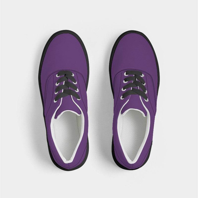Deep Clear Purple Men's Canvas Sneakers (MPU2-CL-DE) - Top
