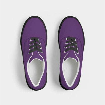 Deep Clear Purple Men's Canvas Sneakers (MPU2-CL-DE) - Top