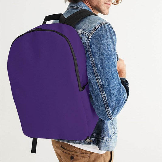 Deep Clear Purple Waterproof Backpack (PU-CL-DE) - Man CloseUp