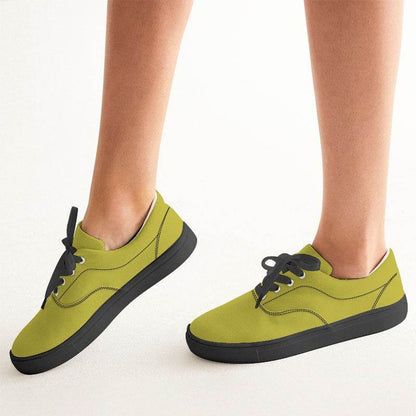 Deep Clear Yellow Women's Canvas Sneakers (LY2-CL-DE) - Woman CloseUp