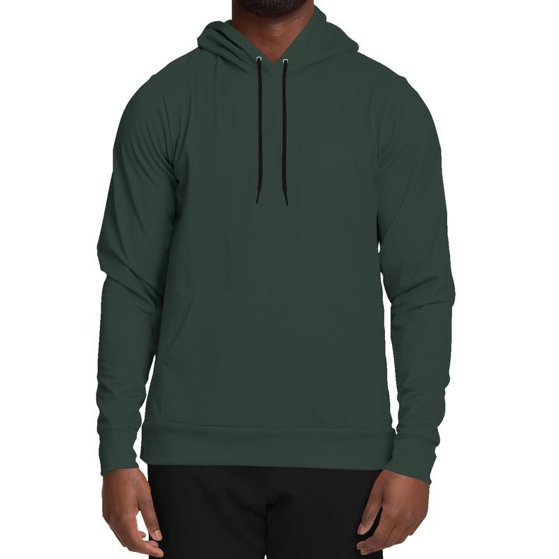 Deep Dark Shaded Green Gray Hoodie (C30M0Y30K90) - Man Front